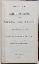 Load image into Gallery viewer, 1865-1926 Missouri Congregational Association &amp; Conference Minutes (36 issues)