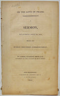 Smith, Samuel Stanhope. On the Love of Praise 1810 Princeton College Sermon