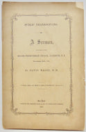 Magie, David. Public Thanksgiving 1861 American Civil War Sermon