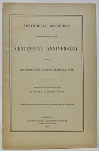 Hazen.  History of Plymouth, New Hampshire, Centennial Discourse