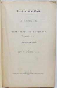 Reed, V. D. The Conflict of Truth, 1865 American Civil War Sermon