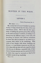 Load image into Gallery viewer, A Winter in the West. By a New -Yorker. (2 volume set) reprint of 1835 edition