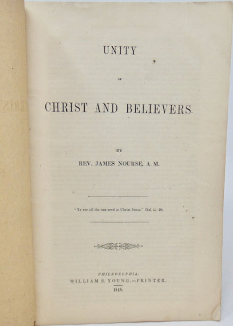 Nourse, James. Unity of Christ and Believers (1848)