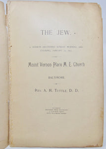 Tuttle.  Jews are Anti-Christ and Foes of Christians, Will be Converted (1893)