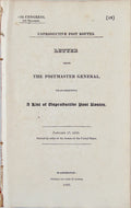 1826 Postal Routes Linking Towns Together