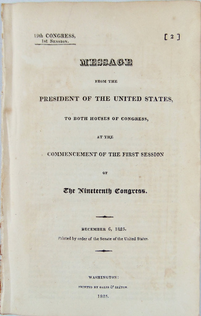 1825 President John Quincy Adams Thanks God for Christian America