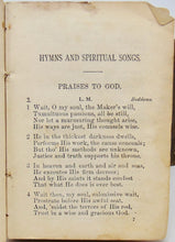 Load image into Gallery viewer, Erasmus Thomas. Regular or Primitive Baptist Hymnal, Hymns &amp; Spiritual Songs