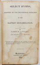 Load image into Gallery viewer, Select Hymns for the Devotional Exercises of all Evangelical Denominations 1836
