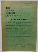 Load image into Gallery viewer, Lamott, Willis. The Japan Christian Quarterly, Spring 1936