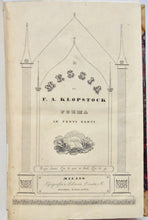 Load image into Gallery viewer, Klopstock, F. A. Il Messia di F. A. Klopstock, Poema in Venti Canti