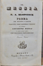 Load image into Gallery viewer, Klopstock, F. A. Il Messia di F. A. Klopstock, Poema in Venti Canti