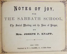 Load image into Gallery viewer, Notes of Joy for The Sabbath School &amp; Bible School Songs (1869)