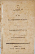1806 An Account of the Massachusetts Society for promoting Christian Knowledge