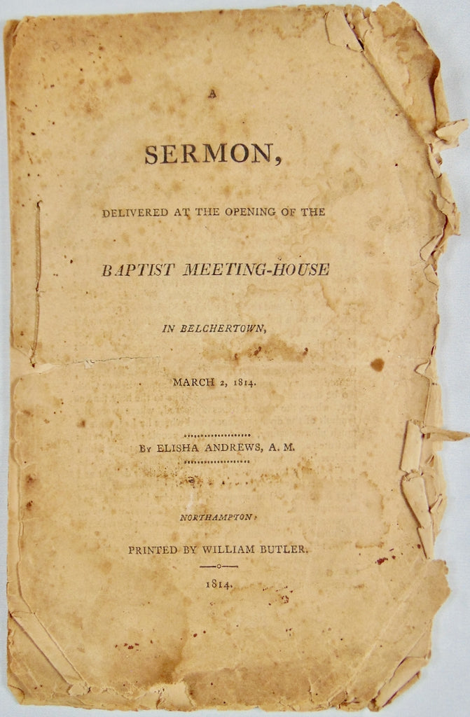 1814 BAPTIST Sermon on the Worship of God