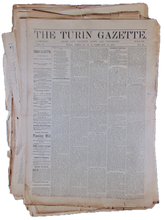 Load image into Gallery viewer, The Turin Gazette, 14 issues 1883-1886, RARE Newspaper Lewis Co., NY