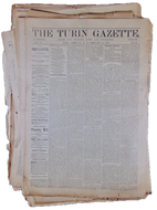 The Turin Gazette, 14 issues 1883-1886, RARE Newspaper Lewis Co., NY