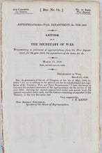Load image into Gallery viewer, 1829 United States War Department Purchases