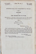 1829 United States War Department Purchases