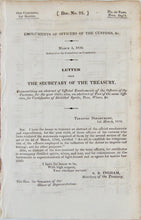 Load image into Gallery viewer, US Customs Officers, Payments, Stations, Salaries, &amp;c. 1830