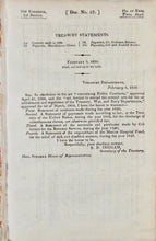 Load image into Gallery viewer, Treasury Statements.  1830 United States Government Expenses