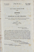 Load image into Gallery viewer, 1830 Report on Salt Works in the United States
