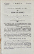 1830 Report and Estimate on the Buzzard and Barnstable Bay Canal, Massachusetts