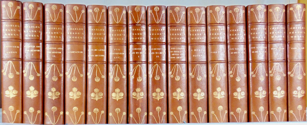 [SIGNED BLACKWELL BINDINGS] Charles Reade's Works, 16 volumes
