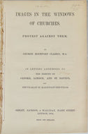 1868 A Protest Against Images in the Windows of Churches