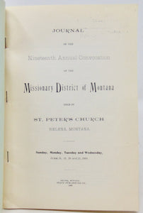 Nineteenth Annual Convocation of the Missionary District of Montana (1899)