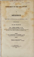 Submission to the Will of God: 1819 Presbyterian Minister Drowns at Sea