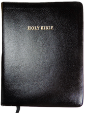 Load image into Gallery viewer, Holy Bible, KJV Wide Margin Edition, black leather