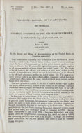1838 Tennessee Demands the Federal Government return Land to the State