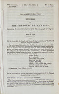 1838 Cherokees Protest to Congress To Stop Removal, Request Rejected