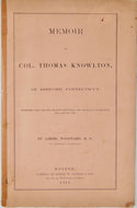 [AMERICAN REVOLUTION] Memoir of Col. Thomas Knowlton