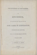 1847 Funeral Sermon for US Senator, The Mystery of Providence