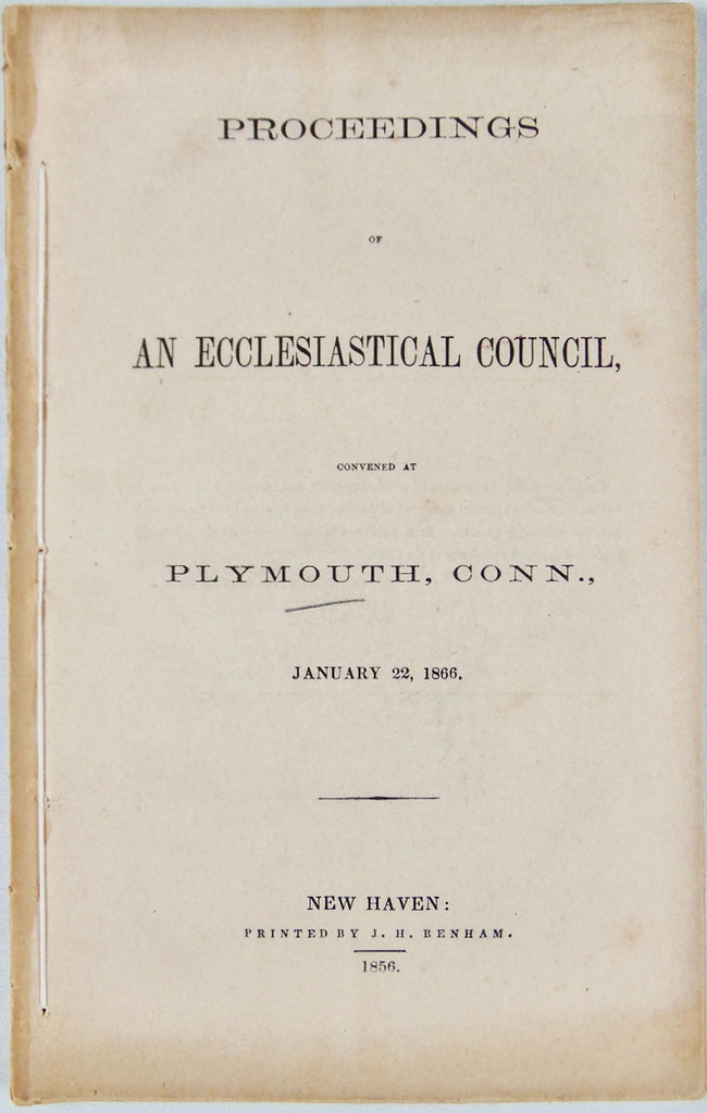 1856 Congregational Pastor Accused, Acquited, Record of Proceedings