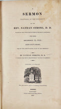 Load image into Gallery viewer, 1817 Funeral Sermon for Rev. Nathan Strong, by Rev. Nathan Perkins