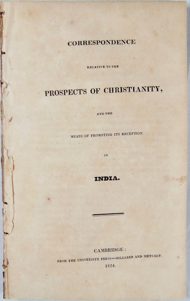 1824 Letters on UNITARIAN Missions in India