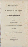 1821 Importance and Best Method of Studying the Original Languages of the Bible