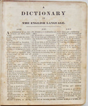 Load image into Gallery viewer, Webster, Noah. A Dictionary for Primary Schools (1841) Skeel 641