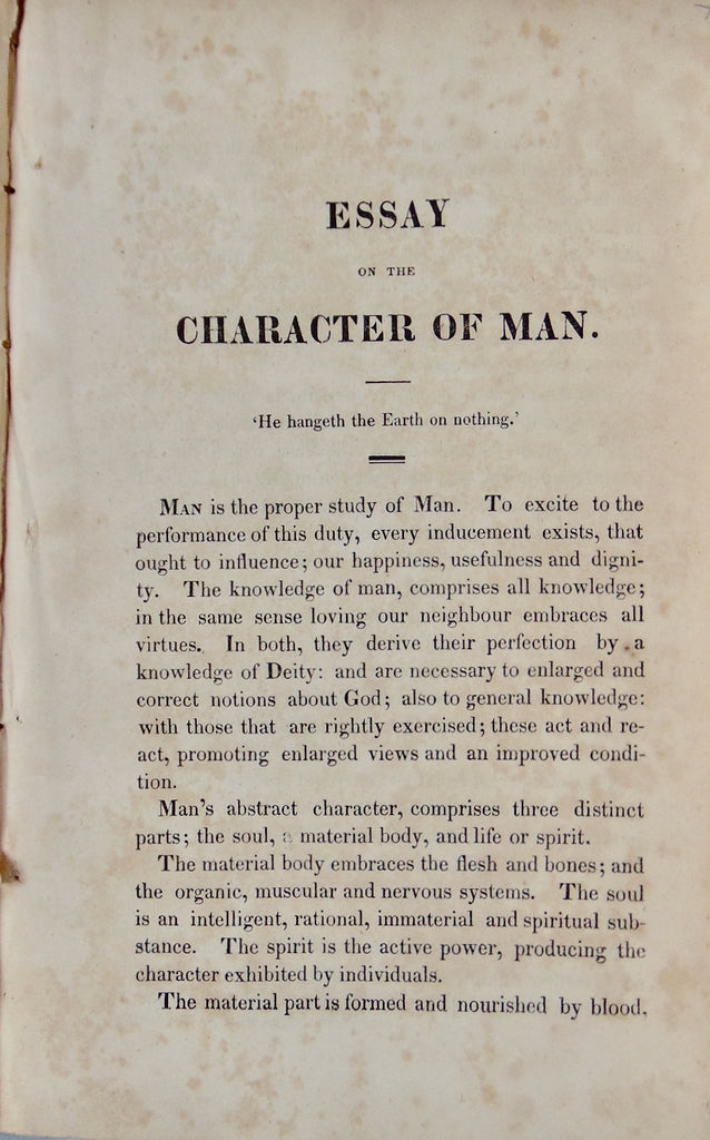 1825 Essay on the Character of Man, Revelation Explained, ODD possibly Quaker