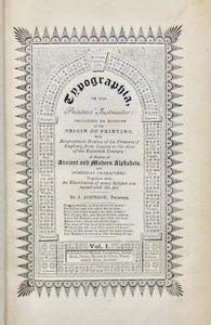Johnson. Typographia, or the Printers' Instructor: including an account of the Origin of Printing