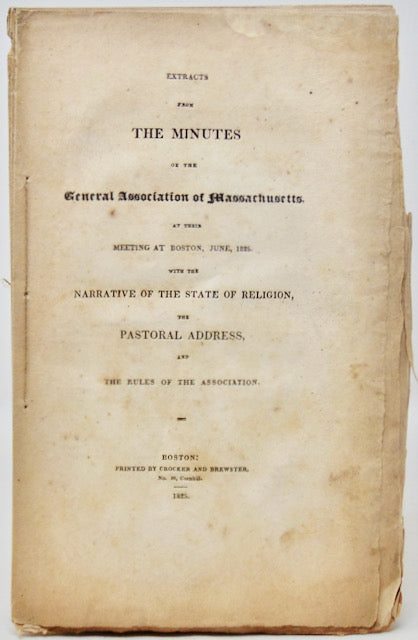 Porter, Ebenezer. 1825 Massachusetts Congregational Report, Revivals