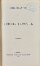 Load image into Gallery viewer, 1873 Unitarian Lectures, Christianity and Modern Thought