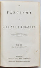 Load image into Gallery viewer, Littell, E. [editor]. The Panorama of Life and Literature Vol. III. 1856