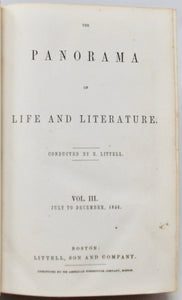 Littell, E. [editor]. The Panorama of Life and Literature Vol. III. 1856