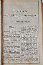 Load image into Gallery viewer, 1869 The Complete Analysis of the Holy Bible, The Bible its own Interpreter