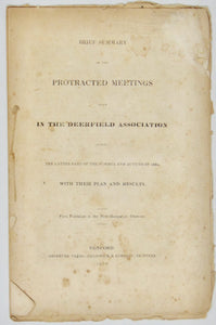 Protracted Meetings of the Deerfield Association, 1834 New Hampshire Revivals