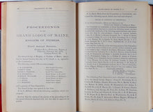 Load image into Gallery viewer, Knights of Pythias. Proceedings of the Grand Lodge of Maine, 1875-1888