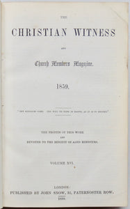 The Christian Witness and Church Members' Magazine. Volume XVI. 1859.